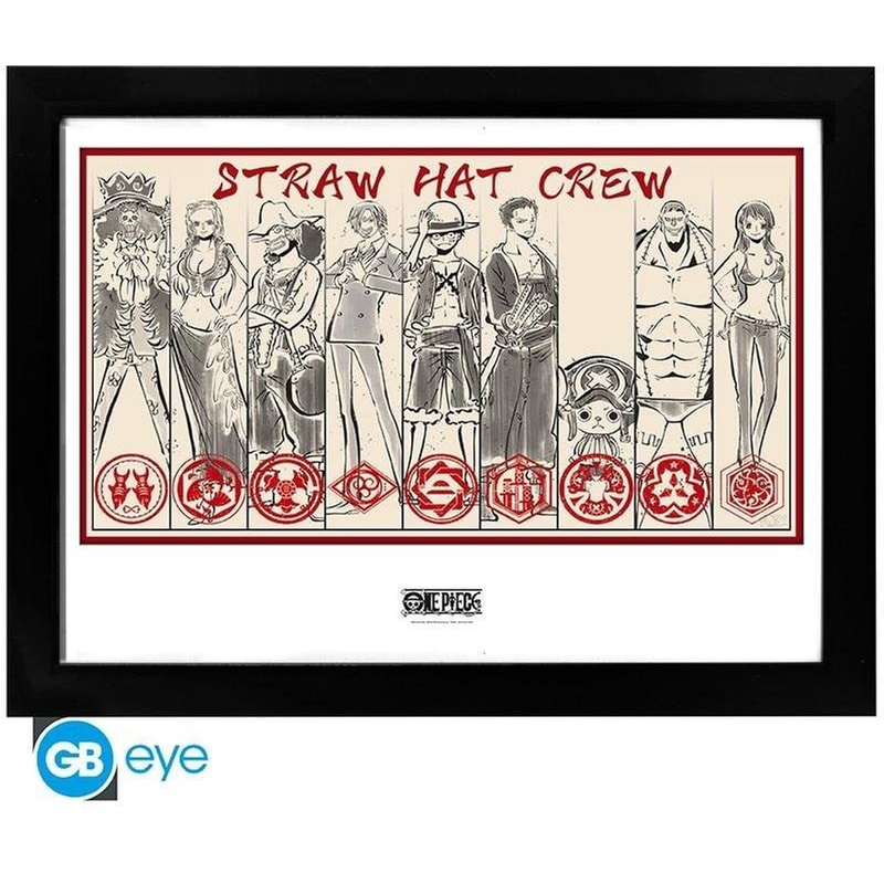 GBEYE Αφίσα One Piece Straw Hat Crew σε Κάδρο Οριζόντια 31x41 cm