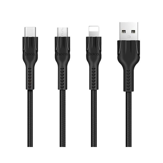 Καλώδιο Powertech USB-A Male σε micro USB Male - 0.7m image 0
