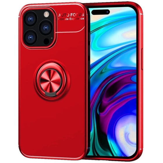 Θήκη Apple iPhone 14 Pro Max - Ancus AutoFocus Shockproof με Ring Holder - Red image 0