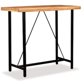 Τραπέζι Μπαρ Vidaxl από Μασίφ Ξύλο Ακακίας 120x60x107 cm - Μαύρο/Καφέ