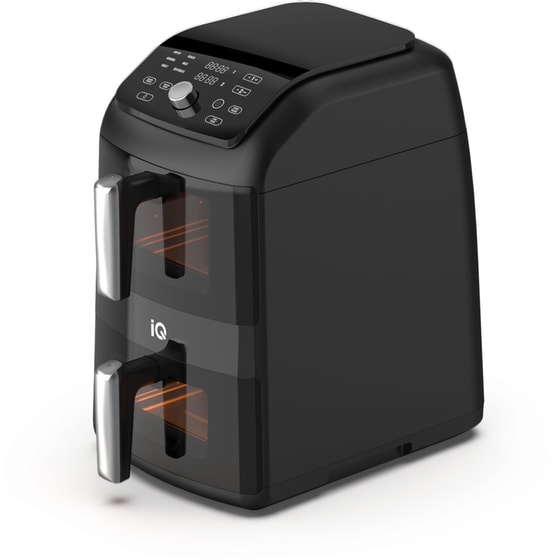 IQ AF-008 με Διπλό Αποσπώμενο Κάδο 2470 W 11 L Μαύρο Φριτέζα Αέρος image 2