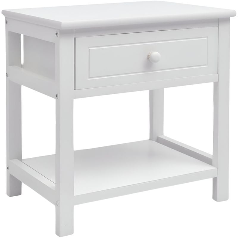 VIDAXL Κομοδίνο Vidaxl Ξύλινο 40x29x42 cm - Λευκό