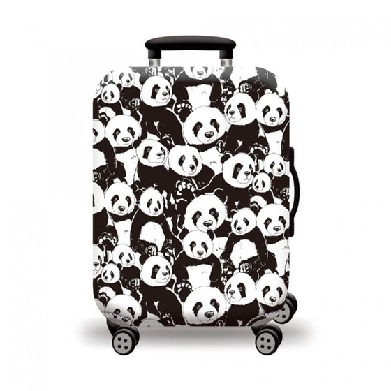 Κάλυμμα Βαλίτσας Amber Medium White Panda image 0