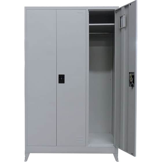 Μεταλλική Ντουλάπα 105x40x191cm Γαλβανιζέ 3φυλλη Με 5 Ράφια Και Ρυθμιζόμενα Πόδια -7 Αποθηκευτικοί Χώροι 50.5kg Steelen image 1