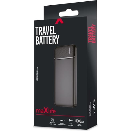 Powerbank Maxlife MXPB-01 10.000mAh - Μαύρο image 3