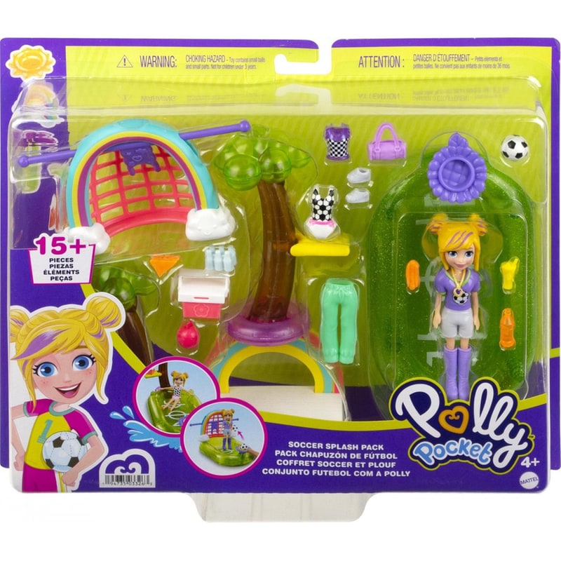 Polly Pocket Κούκλα Με Ρούχα, Αξεσουάρ Κολύμβησης Και Άθλησης – Hdw61 Soccer