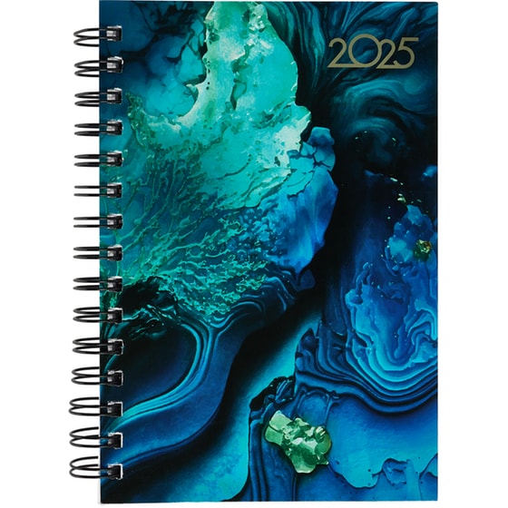 Ημερολόγιο Ημερήσιο Office Log 2025 Σπιράλ Water 17x24cm image 0