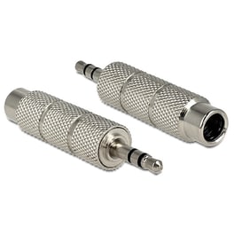 Delock Αντάπτορας Από 3.5mm Σε 6.3mm, Metal, Silver