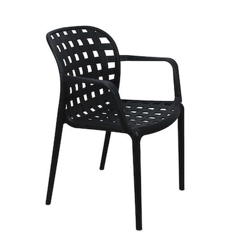 WOODWELL Πολυθρονα Ανθρακι Pp - Σετ 4 Τεμαχίων