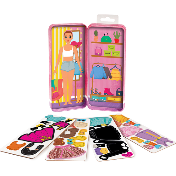 HappiHobbi Magnet Tins City Heroes/ Fashion Girl/ Mermaid Princess Εκπαιδευτικοί Χάρτινοι Μαγνήτες 1 Τμχ - Τυχαία Επιλογή Σχεδίου image 2