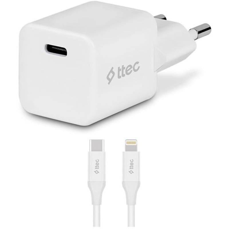 TTEC Smartcharger™ Pd Usb-c 20w Ταχυφορτιστής Ταξιδιού Με Καλώδιο Lightning