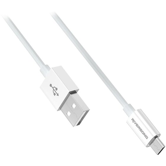 Καλώδιο Rirversong USB σε Micro USB 1.2m - Λευκό image 2