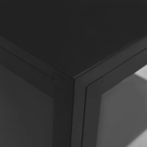 Vidaxl Μπουφές Μαύρος 38 X 35 X 70 Εκ. Ατσάλι Και Γυαλί image 4