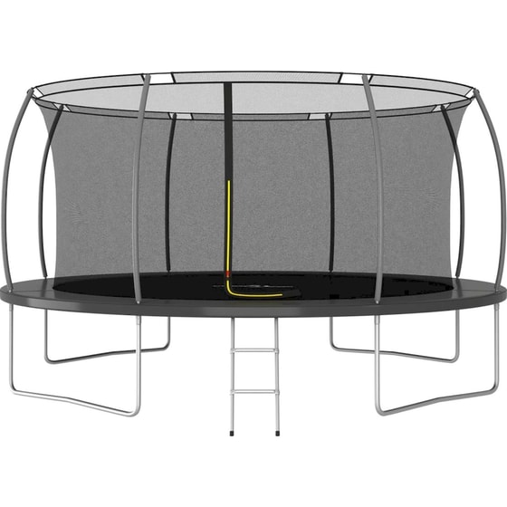 VidaXL Σετ Τραμπολίνου Στρογγυλό 460x 800cm για έως 150kg - Μαύρο/ Γκρι image 1
