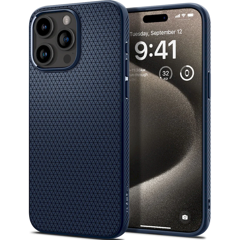 Θήκη Apple iPhone 15 Pro Max - Spigen Liquid Air - Navy Blue