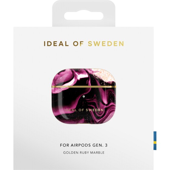 Θήκη Ακουστικών Ideal of Sweden Printed για Apple AirPods Gen 3 - Golden Ruby Marble image 3