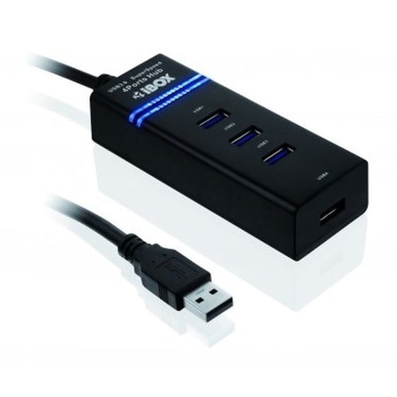 USB Hub iBOX IUH3FB USB-A με  4 θύρες - Μαύρο image 0