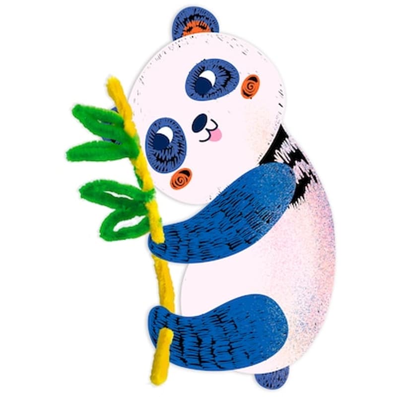 ARTS &amp; CRAFTS Arts Και Crafts Χειροτεχνία Σκράτς Fuzzy Sticks Pandas