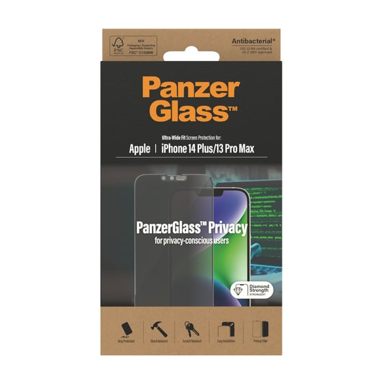 Προστατευτικό οθόνης Apple iPhone 14 Plus/iPhone 13 Pro Max - PanzerGlass Privacy Glass image 5