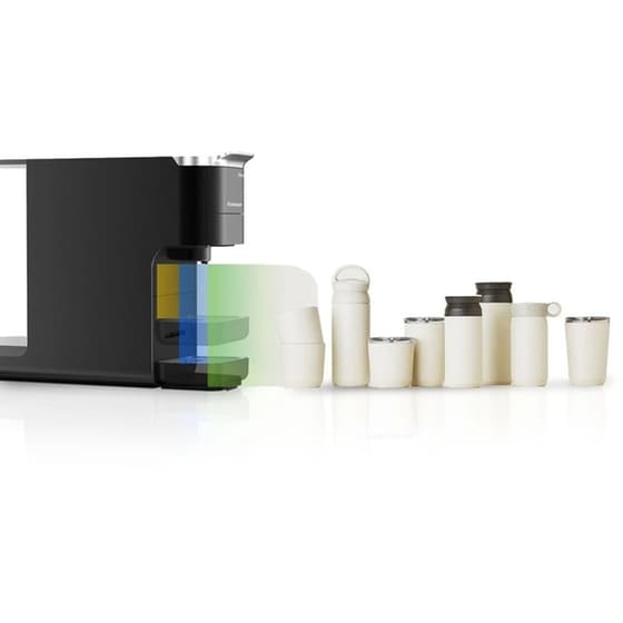 ROHNSON R-98055 ΠΟΛΥΣΥΜΒΑΤΗ Μηχανή Espresso με κάψουλες και αλεσμένο καφέ Μάυρο image 3