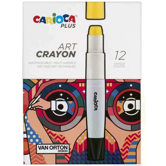 Κηρομπογιές Carioca Plus Soft (12 Τεμάχια) image 0