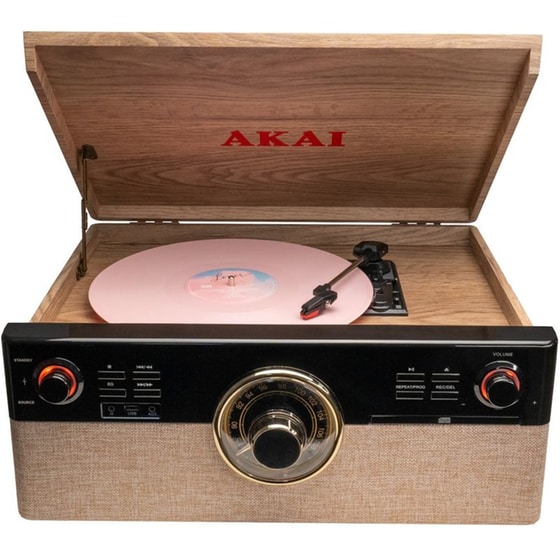 Πικάπ Αkai ATT-300CC Με ενσωματωμένα Ηχεία - Wood image 0