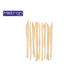 Metron Art Γλυφιδες Πηλου Ξυλινες Σετ 9τμχ.