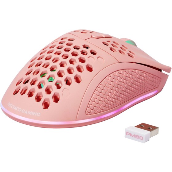 Delcato PM80 GAM-120-P RGB Gaming Ασύρματο Ποντίκι Ροζ image 4