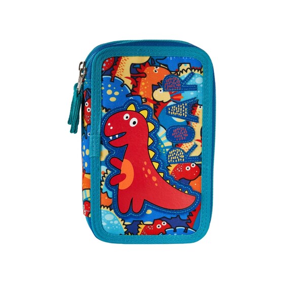 Κασετίνα Παραλληλόγραμμη Γεμάτη Coolbee&nbsp;Dino Διπλή image 0