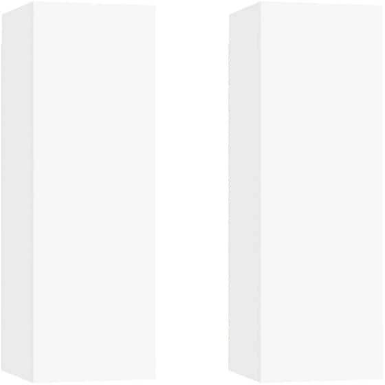 Έπιπλα Τηλεόρασης VidaXL Μοριοσανίδα 2 Τμχ 30.5x30x90cm - Λευκό image 0