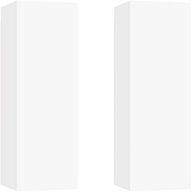 VIDAXL Έπιπλα Τηλεόρασης VidaXL Μοριοσανίδα 2 Τμχ 30.5x30x90cm - Λευκό