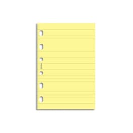 Ανταλλακτικά Φύλλα Σημειώσεων Pocket Filofax Κίτρινο Ριγέ