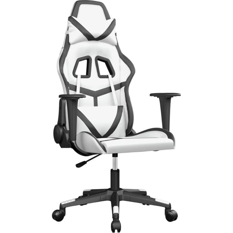 Καρέκλα Gaming VIDAXL 3143674 από Τεχνητό Δέρμα - Λευκό / Μαύρο