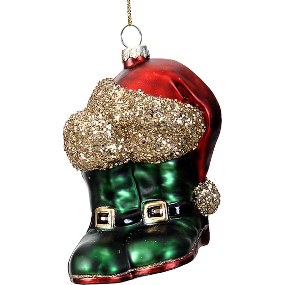 Χριστουγεννιάτικο Στολίδι Vetur Γυάλινο 11 cm - Μπότες image 0