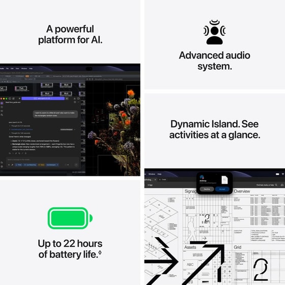 Apple Macbook Pro with PROLED XDR Touch 14" M5 Pro Chip (Apple M5 Pro 15 Cores/ 24GB/ 1TB SSD/20 Cores GPU/macOS) Silver image 7