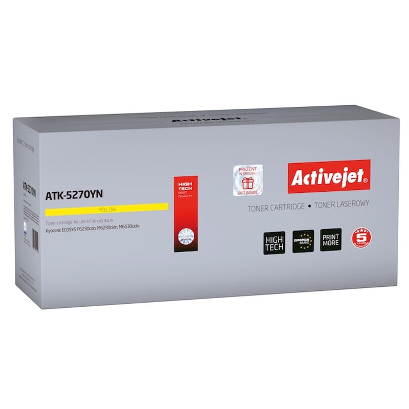 Toner Συμβατό Activejet Atk-5270yn Kyocera Tk-5270y (6000 Σελίδες) Yellow