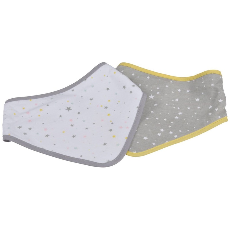 Σαλιάρες-Μπαντάνα L-C White/Grey (2 Τεμάχια)