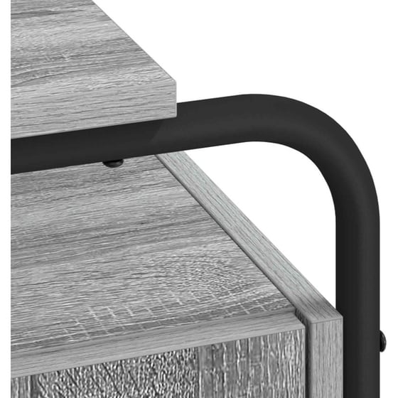 Γραφείο VidaXL με Αποθηκευτικό Χώρο 120x50,5x75,5 cm - Γκρι Sonoma image 5
