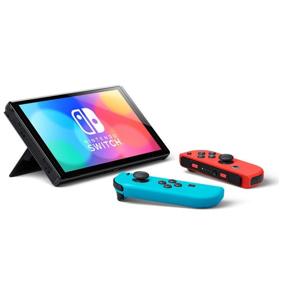 Nintendo Switch OLED Neon Blue/Neon Red - Mario Kart 8 Deluxe & Booster Course Pass Bundle image 4