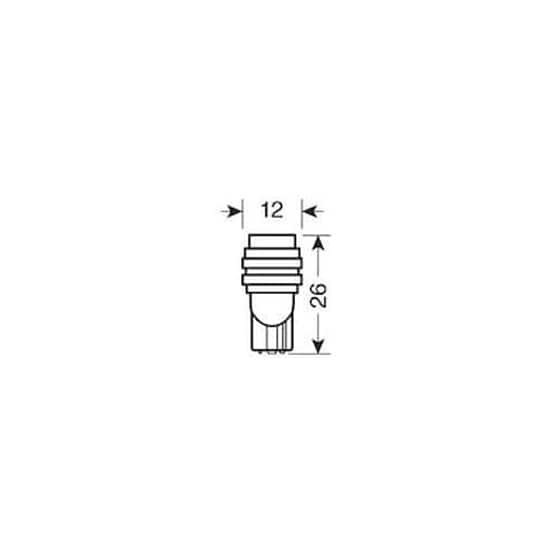 Lampa T10 12v W2,1x9,5d 3lm Hyper-led 3 Λευκο (διπλης Πολικοτητασ-καρφωτο) Blister 2τεμ. image 1