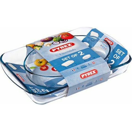 Ορθογώνιο Πυρίμαχο Σκεύος Γυάλινο PYREX ESSENTIALS 2τμχ image 1