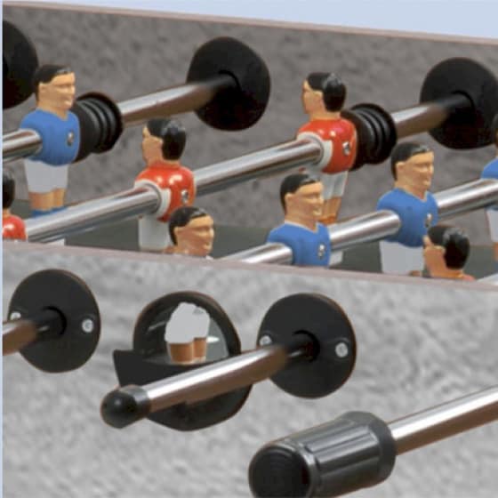 Ποδοσφαιράκι Garlando F-5 Ξύλινο 135x125x86cm με Εξερχόμενες Ράβδους - Γκρι image 3