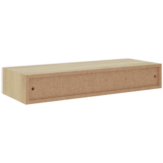 Ράφι Τοίχου VidaXL με Συρτάρι από MDF 60x23.5 cm - Δρυς/ Λευκό image 4