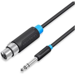 VENTION Καλώδιο Ήχου BBEBN 1x 6.5mm Jack Male σε 1x XLR Female 15 m Μαύρο