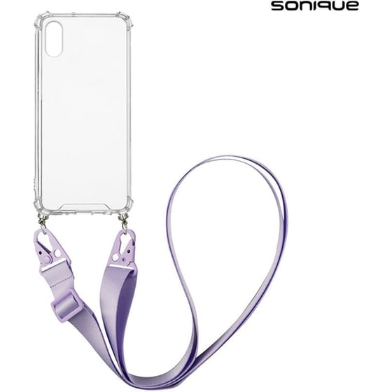Θήκη Apple iPhone XR - Sonique με Strap Armor Clear - Λιλά image 0