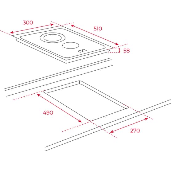 TEKA TZC 32320 ΒΚTTC 30 cm Μαύρo Εστία Κεραμική Domino Αυτόνομη image 9