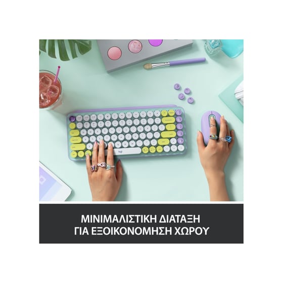 Logitech POP Emoji Ασύρματο Bluetooth Πληκτρολόγιο Daydream (US) image 4