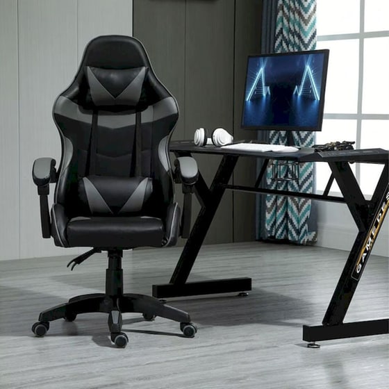 Καρέκλα Gaming/ Εργασίας Aria Trade RC-K-1970 - Μαύρη/ Γκρι image 10