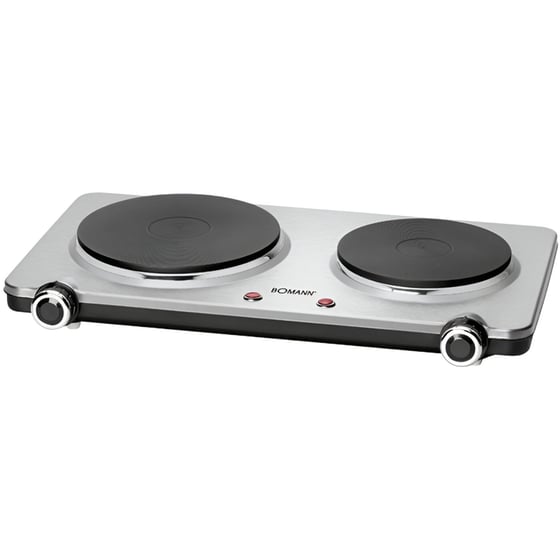 Διπλή Επιτραπέζια Εστία Εμαγιέ BOMANN DKP 5033 E CB 2500 W Ασημί image 0