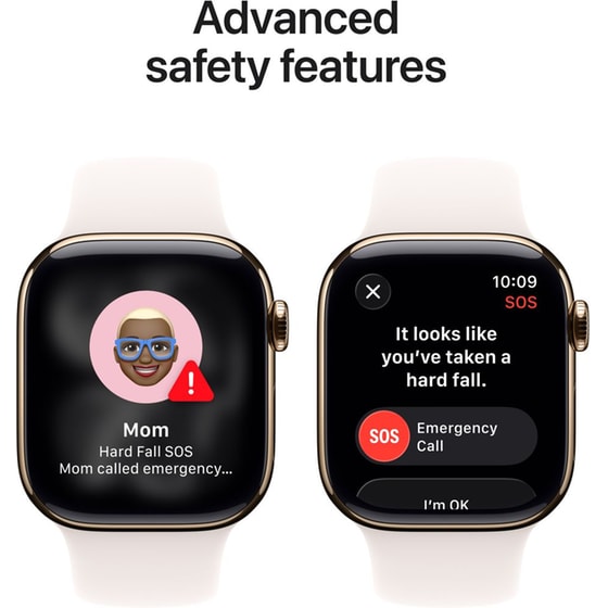 Apple Watch Series 11 GPS + Cellular 42mm Gold Titanium Case with Light Blush Sport Band - M/L image 5
